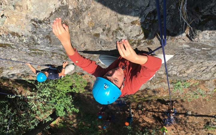 rock climbing adventure for boys